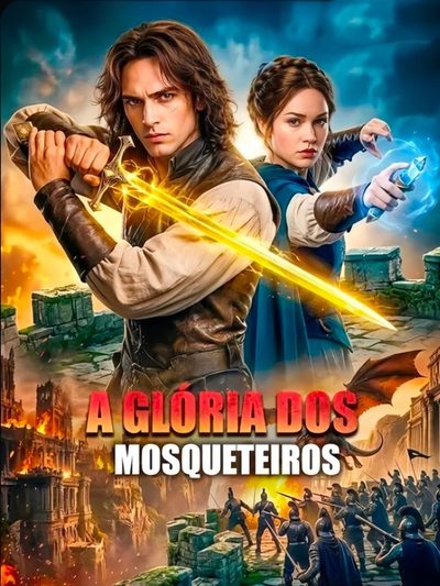 Capa da minissérie A Glória dos Mosqueteiros