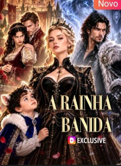Capa da minissérie A Rainha Banida