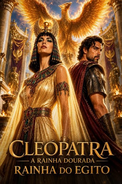 Capa da minissérie Cleópatra: a Rainha Dourada