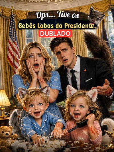 Capa da minissérie Ops... Tive os Bebês Lobos do Presidente.